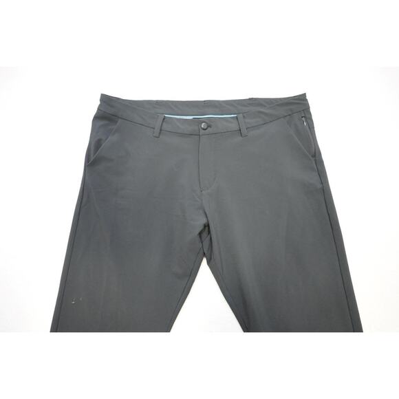 Saks Fifth Ave Golf Pants Performance Black Flat Athletic Mens Size 40 x 32 - Picture 6 of 8